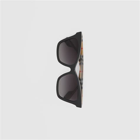 oculos burberry quadrado|Óculos de sol com armação quadrada (Preto/bege) .